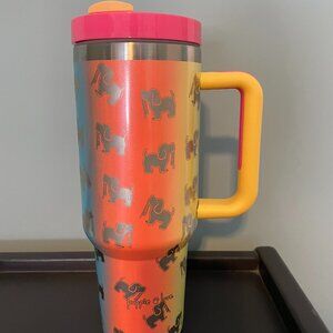 Puppie Love Stainless 40 oz Tumbler NEW Rainbow Ombre